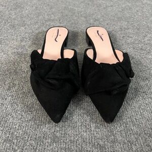 Kate Spade Black Suede Pointed Mules